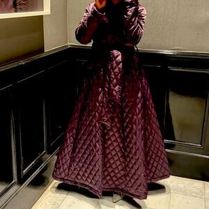 Elegant Quilted midnight orchid fits very wide but snug above waist very long